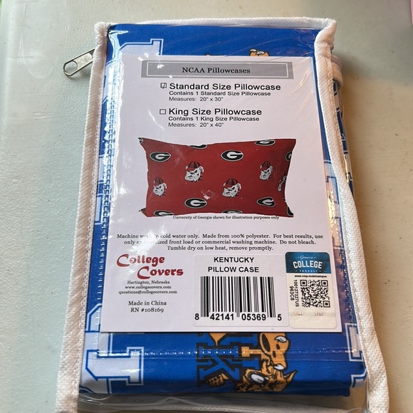 NCAA standard size pillowcase NIP College- University of Kentucky - Picture 2 of 5